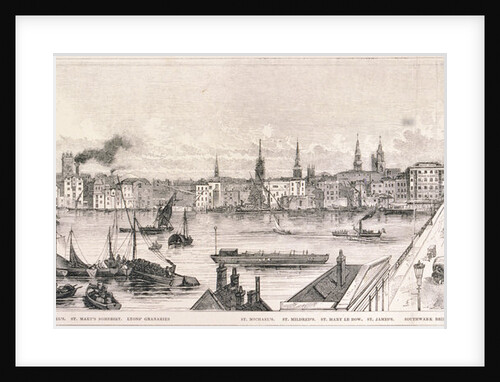 London from the River Thames, 1844 by Frank Vizetelly