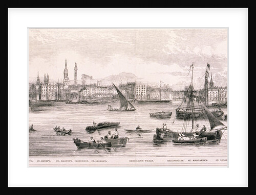 London from the River Thames, 1844 by Frank Vizetelly