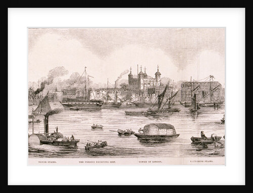 London from the River Thames, 1844 by Frank Vizetelly
