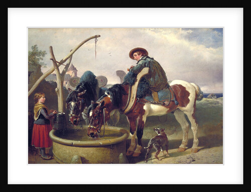 Horses at a well by John Frederick Herring I
