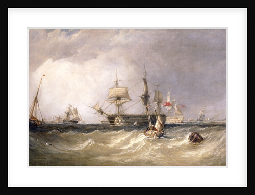 Men-of-War off Portsmouth, Hampshire by Clarkson Stanfield