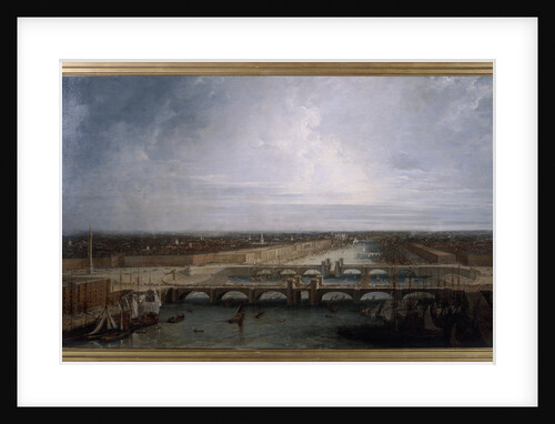 Double London Bridge proposed for London by George Dance