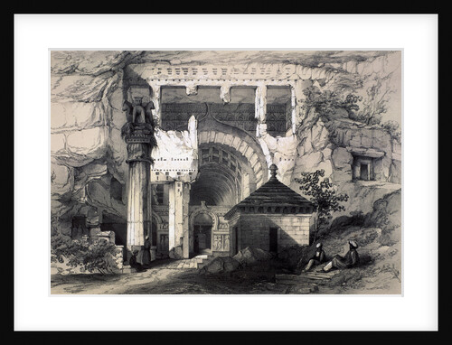 Karli, Entrance of Great Chaitya Cave by John Weale