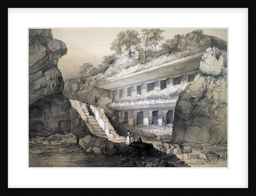 Kannari (sic), View of Durbar Cave by John Weale