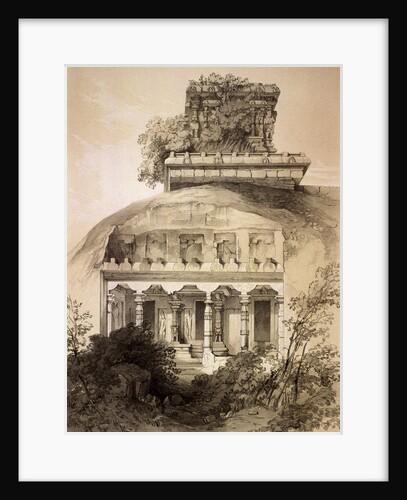 Cave with Structural Vimana, Mahavellipore by Thomas Colman Dibdin
