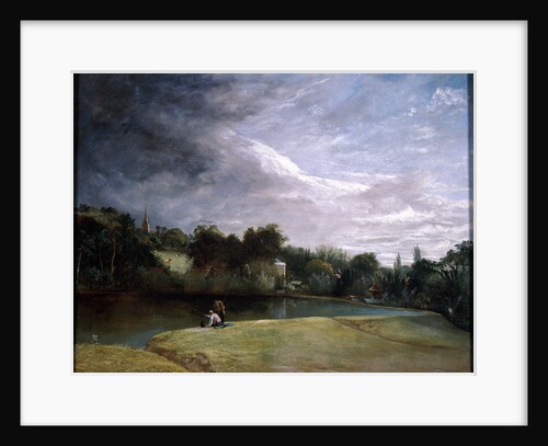 Boys Fishing in a Reservoir near Hampstead by Thomas Christopher Hofland