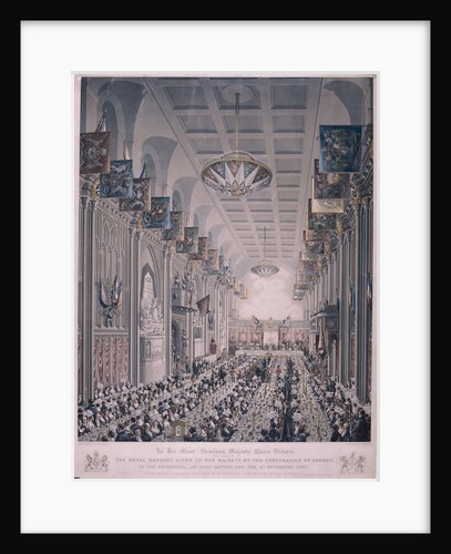 Banquet for Queen Victoria at the Guildhall, London by RG Reeve