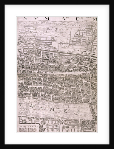Map of London, 1560 by George Vertue