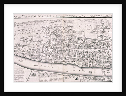 Map of London, 1789 representing Elizabethan London by Anonymous