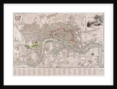 Map of London by Edward Mogg