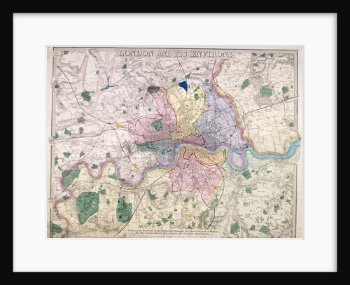 General Map of London by Benjamin Rees Davies