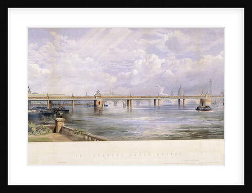 Hungerford Bridge, Charing Cross, London by Kell Brothers