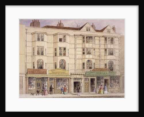 Aldersgate Street, London, (1851?) by Thomas Hosmer Shepherd