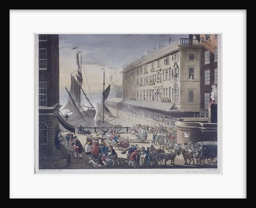 Billingsgate Market and Wharf, London by J Bluck