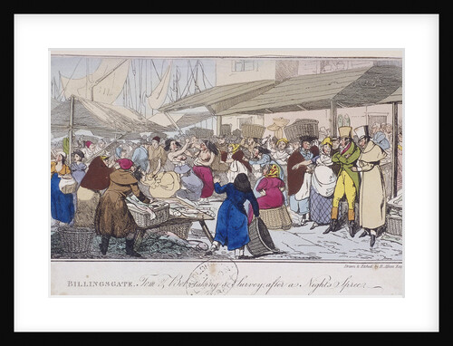 Billingsgate: Tom and Bob taking a survey after a nights' spree, London by Henry Thomas Alken