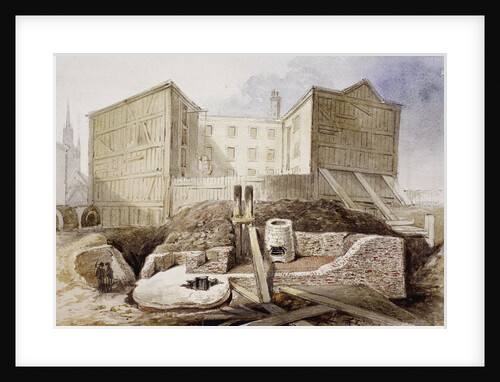 Roman Ruins at the Coal Exchange, London by Anonymous