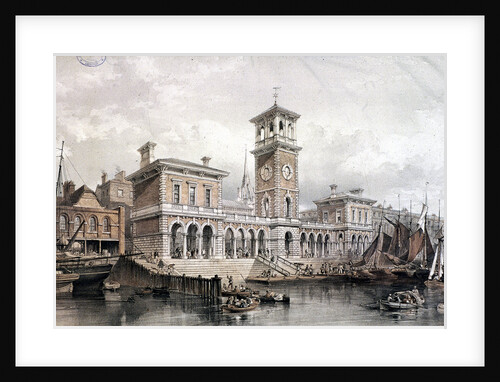 Billingsgate Wharf and Market, London by George Hawkins