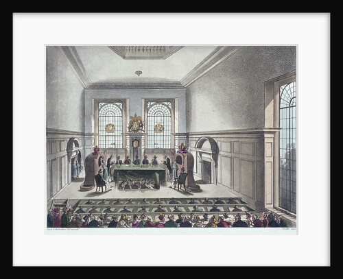 Drawing of the State Lottery, Coopers' Hall, London by Joseph Constantine Stadler