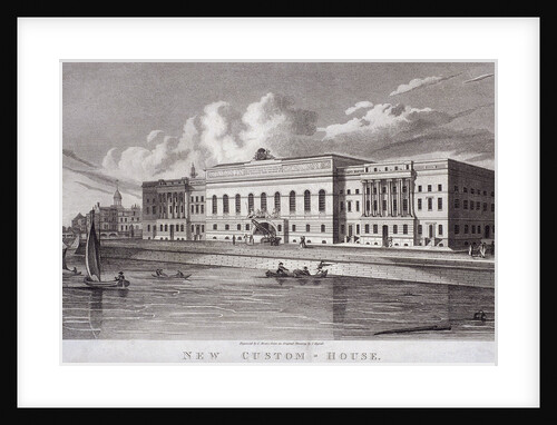 Custom House and River Thames,  London by C Rivers