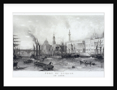 Custom House and River Thames by Frederick James Havell
