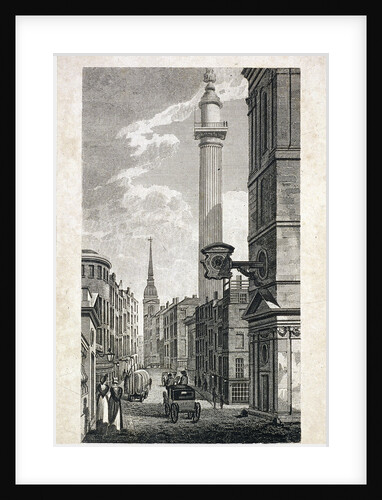 Fish Street Hill and the Monument, London by Robert Cabbel Roffe