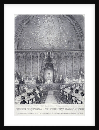 Queen Victoria at the Guildhall banquet, London by Anonymous