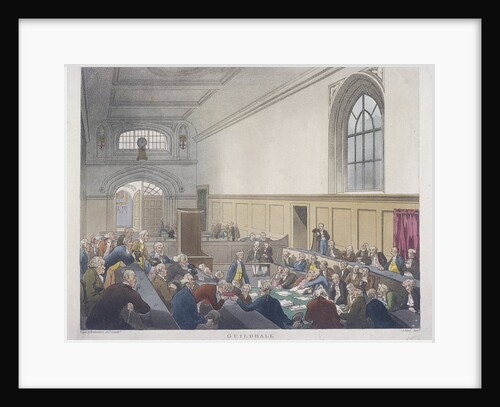 Court of King's Bench, Guildhall, London by J Bluck