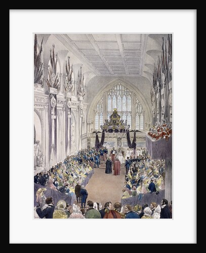 Napoleon III and Empress Eugenie at Guildhall, London by Edmund Morin
