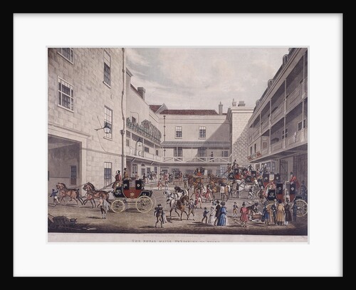 Royal Mail Coaches at Lad Lane, London by F Rosenberg