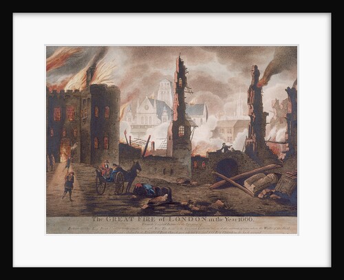 Ludgate, Great Fire of London, London by William Birch