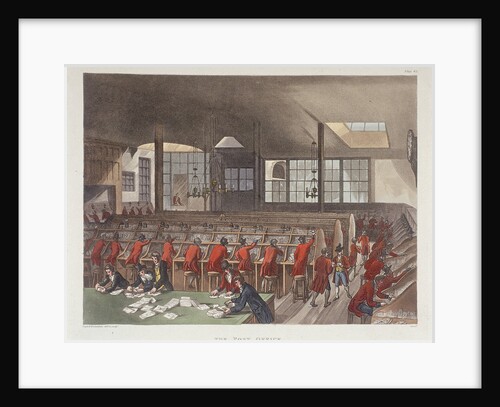 Interior of General Post Office, Lombard Street, London, 1809 by Augustus Wall Callcott