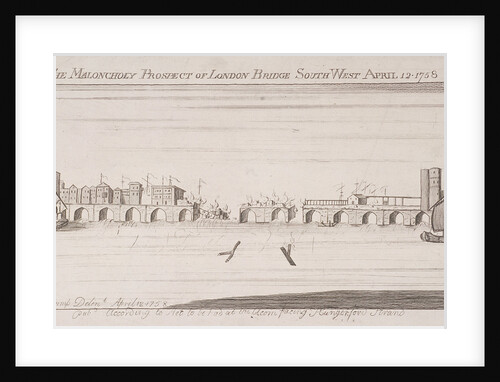 London Bridge (old), London, 1758 by Anonymous