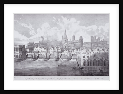 London Bridge (old), London by R Martin