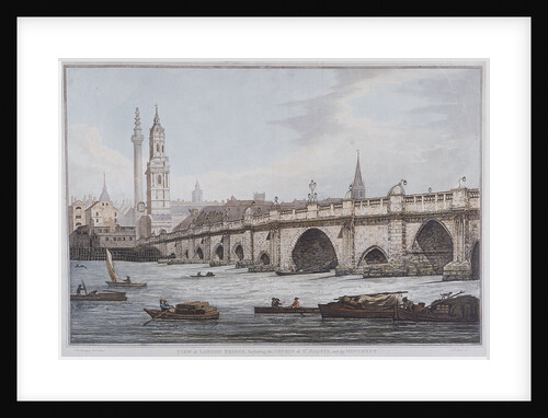 London Bridge (old), London by Joseph Constantine Stadler
