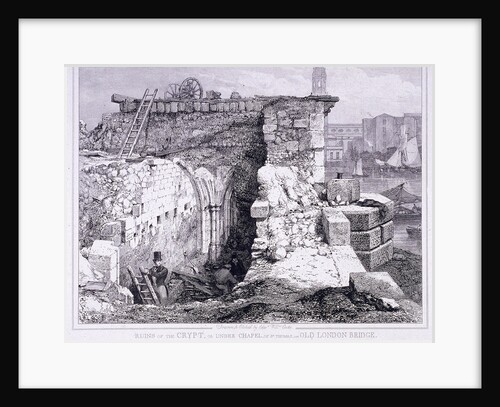 London Bridge (old), London by Edward William Cooke