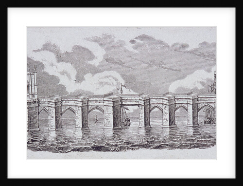 London Bridge (old), London by Anonymous