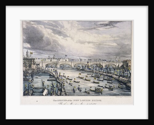 London Bridge (new), London by Charles Etienne Pierre Motte