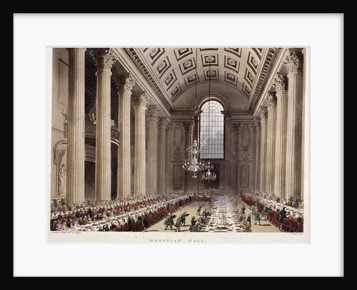 Mansion House (interior), London by Thomas Rowlandson