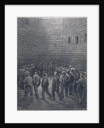 Newgate-Exercise Yard by Héliodore Joseph Pisan