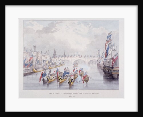 London Bridge (new), London by Charles Etienne Pierre Motte