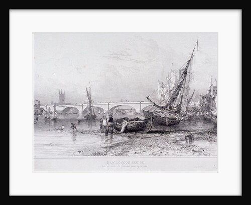 London Bridge (old and new), London by Edward William Cooke