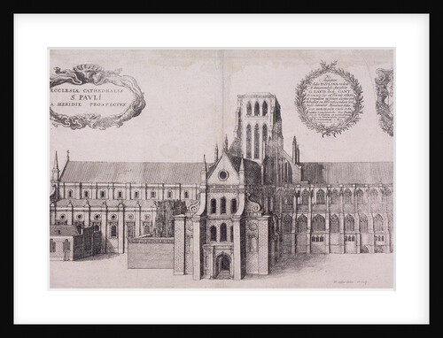 St Paul's Cathedral (old), London by Wenceslaus Hollar