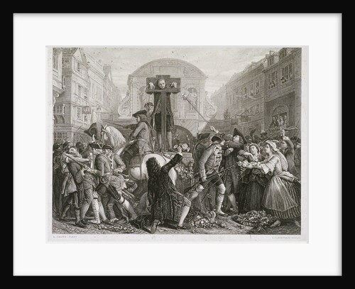 Daniel Defoe in the Pillory, Temple Bar, London by JC Armytage