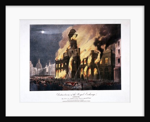 Destruction of the Royal Exchange' (2nd) fire, London by Anonymous