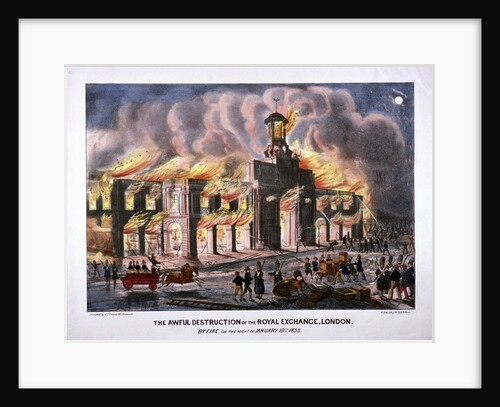 Royal Exchange (2nd) fire, London by W Clerk