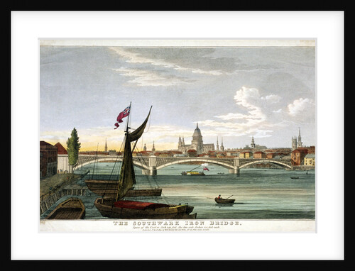 The Southwark Iron Bridge, London by Anonymous
