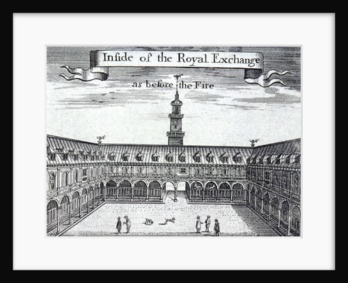 Royal Exchange (1st) interior, London by George Vertue