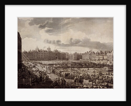 Smithfield Market, London, 1811 by J Bluck