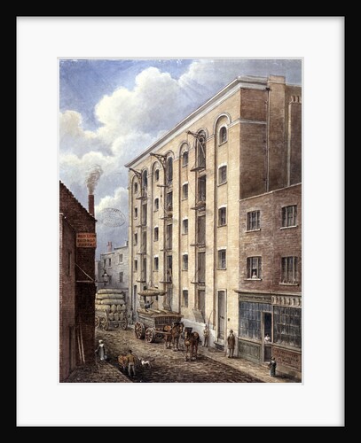 Hay's Wharf with carts being loaded up outside, Bermondsey, London by Anonymous