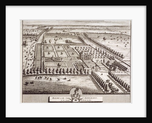 Aerial view of the estate belonging to Baumes House, Hoxton, London by Anonymous